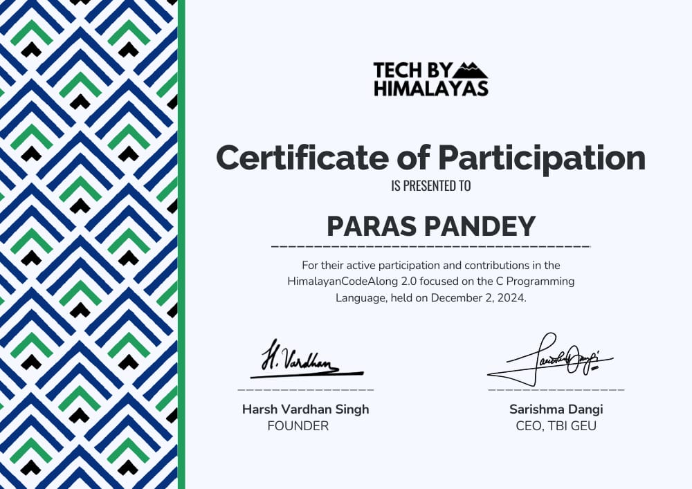 C Programming Certificate